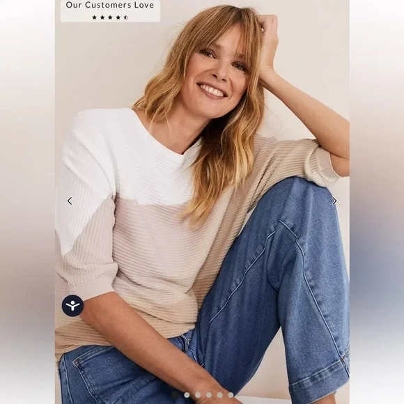 PHASE EIGHT Striped Ribbed Pastel Sweater - Picture 4 of 13